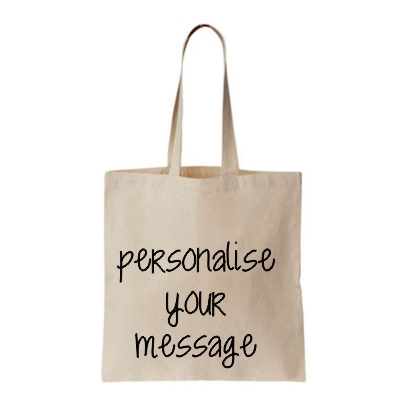 Printed Canvas Tote Shopper with Silhouetted Bunny Design